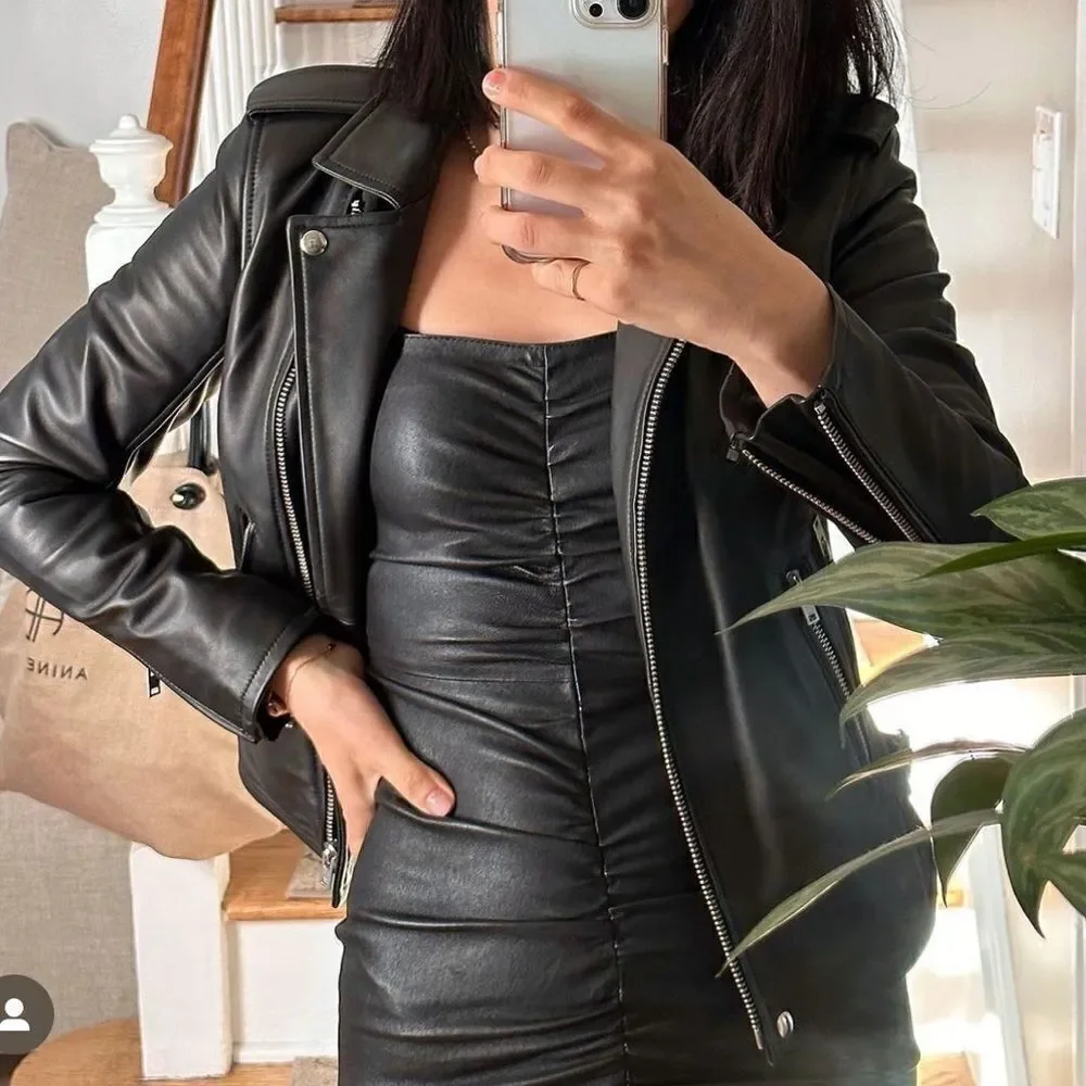 IRO Newhan Leather Jacket in Black - Picture 10 of 10
